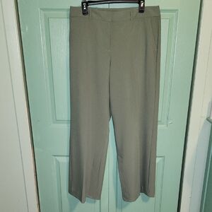 Worthington Wide Leg Trousers Open At Bottom Green NWOT (Size 12)